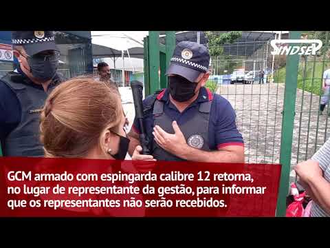 Sindsep participa de ato com os trabalhadores contra os demandos da gestão do CEU Alvarenga
