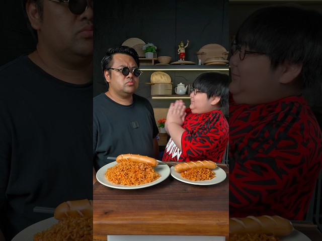 Noodles Hack for My SON #mukbang #funny #trending