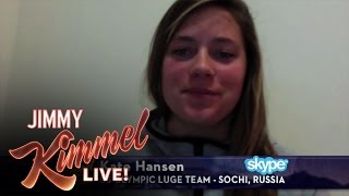 US Olympic luger Kate Hansen tweeted a video that showed a wolf wandering the hallways of her dorm in Sochi. Within minutes almost every news and sports website ran a story on it. The thing is, it was
