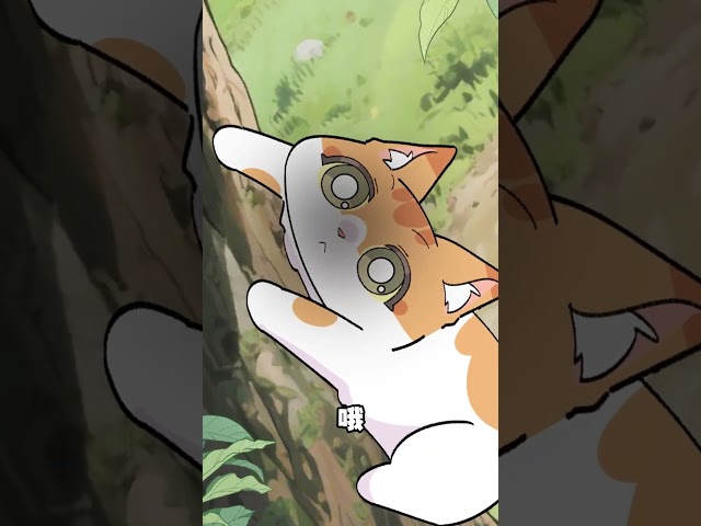 橘白爬个树而已能怎么样 , 哎?? #猫咪 #原创漫画 #画一个故事 #搞笑 #可爱