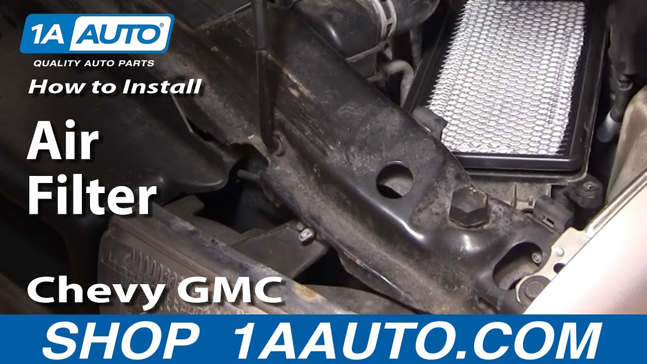 How To Install Replace Air Filter Chevy GMC S10 Blazer ... 98 chevy malibu engine diagram 