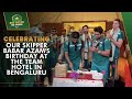 Celebrating Pakistan skipper Babar Azam's birthday at the team hotel in Bengaluru
