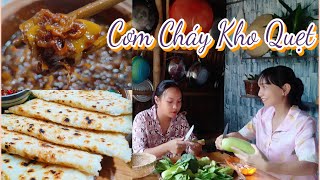 CÁCH LÀM CƠM CHÁY ĂN VỚI KHO QUẸT| Hướng dẫn làm cơm cháy kho quẹt bằng chảo chống dính đơn giản