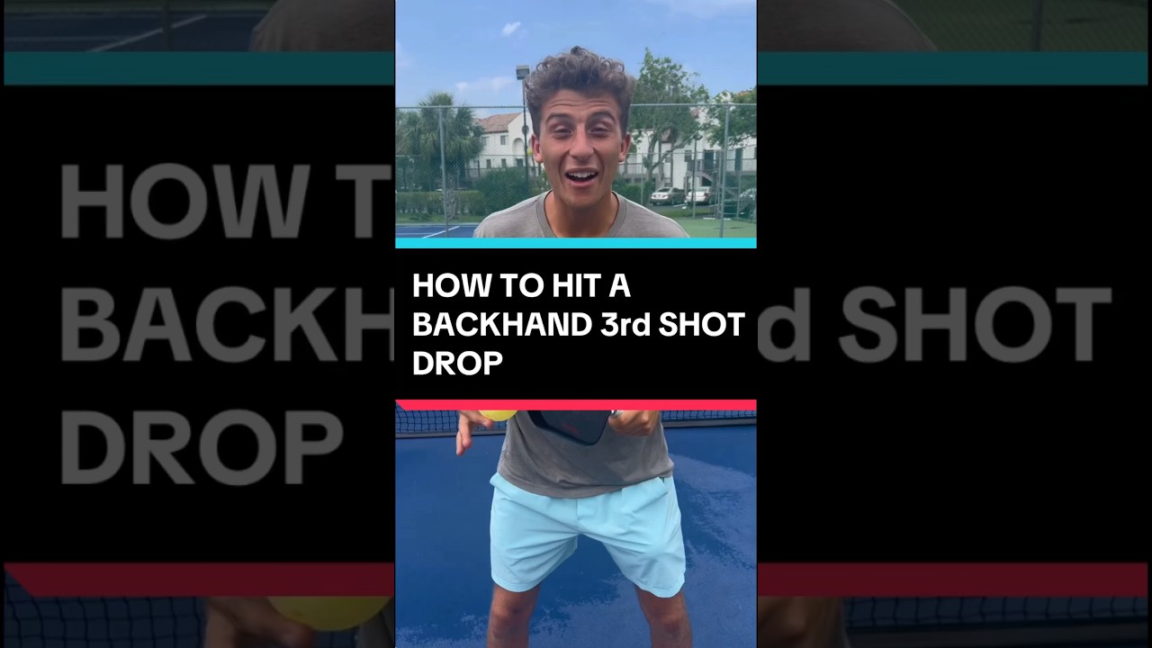 How to hit a 3rd shot drop with your backhand #pickleball #pickleballtips #shorts