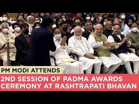 PM Modi attends 2nd Session of Padma Awards ceremony at Rashtrapati Bhavan