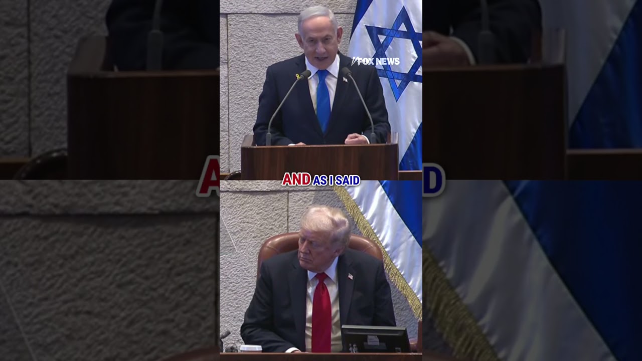 ‘GREATEST FRIEND’: Netanyahu praises Trump at Israeli Knesset #shorts #trump #israel #peace #usnews