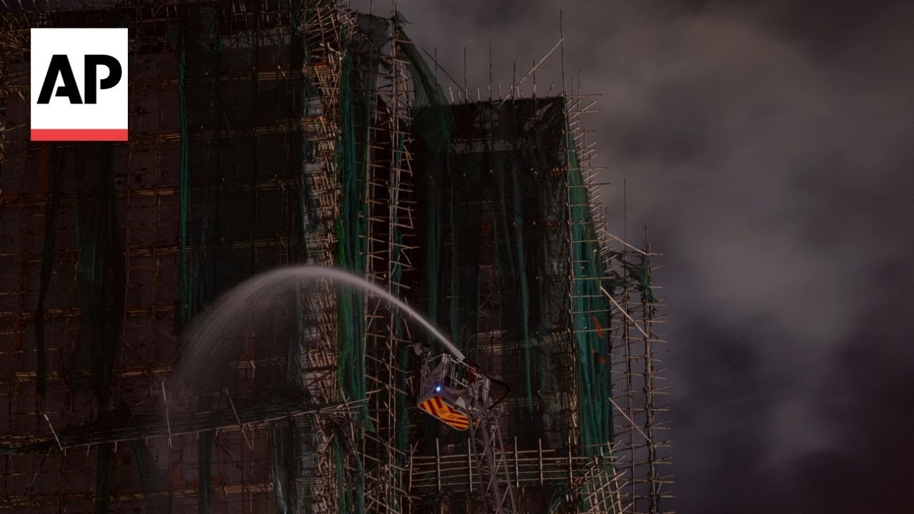 Death toll rises in Hong Kong fire as 8 more arrested over towers' renovation - AP explains