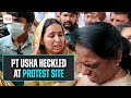 PT Usha gets 'HECKLED' by supporters of protesting Indian wrestlers at Jantar Mantar