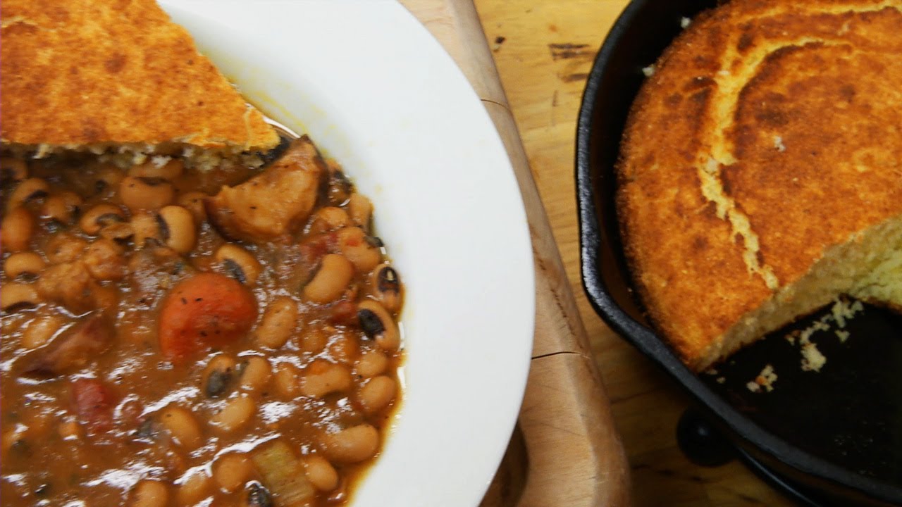 How to Make Black-Eyed Peas & Cornbread - YouTube