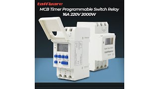 Pratinjau video produk Taffware MCB Timer Programmable Switch Relay 16A 220V 2000W - THC15A