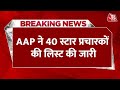 Breaking: AAP ने चुनाव के लिए स्टार प्रचारकों की लिस्ट जारी की, Arvind Kejriwal का नाम भी शामिल