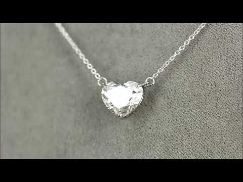 Подвеска из белого золота с бриллиантом огранки «Сердце» на заказ