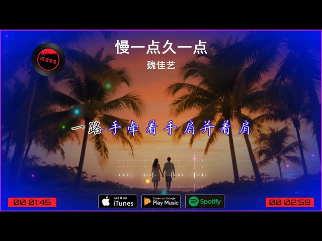 2025華語網絡流行音樂 ||《慢一點久一點》|| 魏佳藝 || 動態歌詞