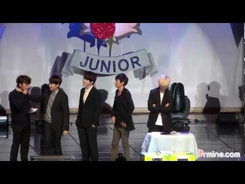 121020 슈퍼주니어 데뷔 7주년 파티 - 못생긴팀 종이 옮기기 GAME