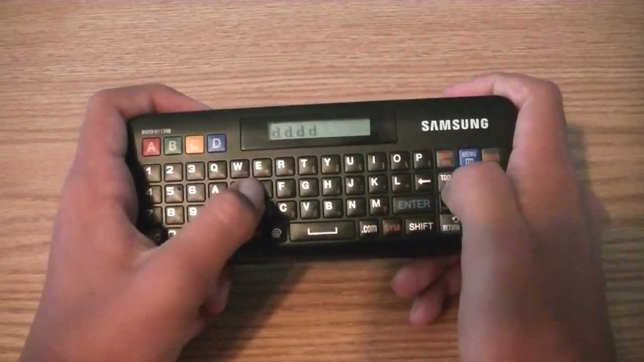 Samsung QWERTY Keyboard TV Remote Overview YouTube