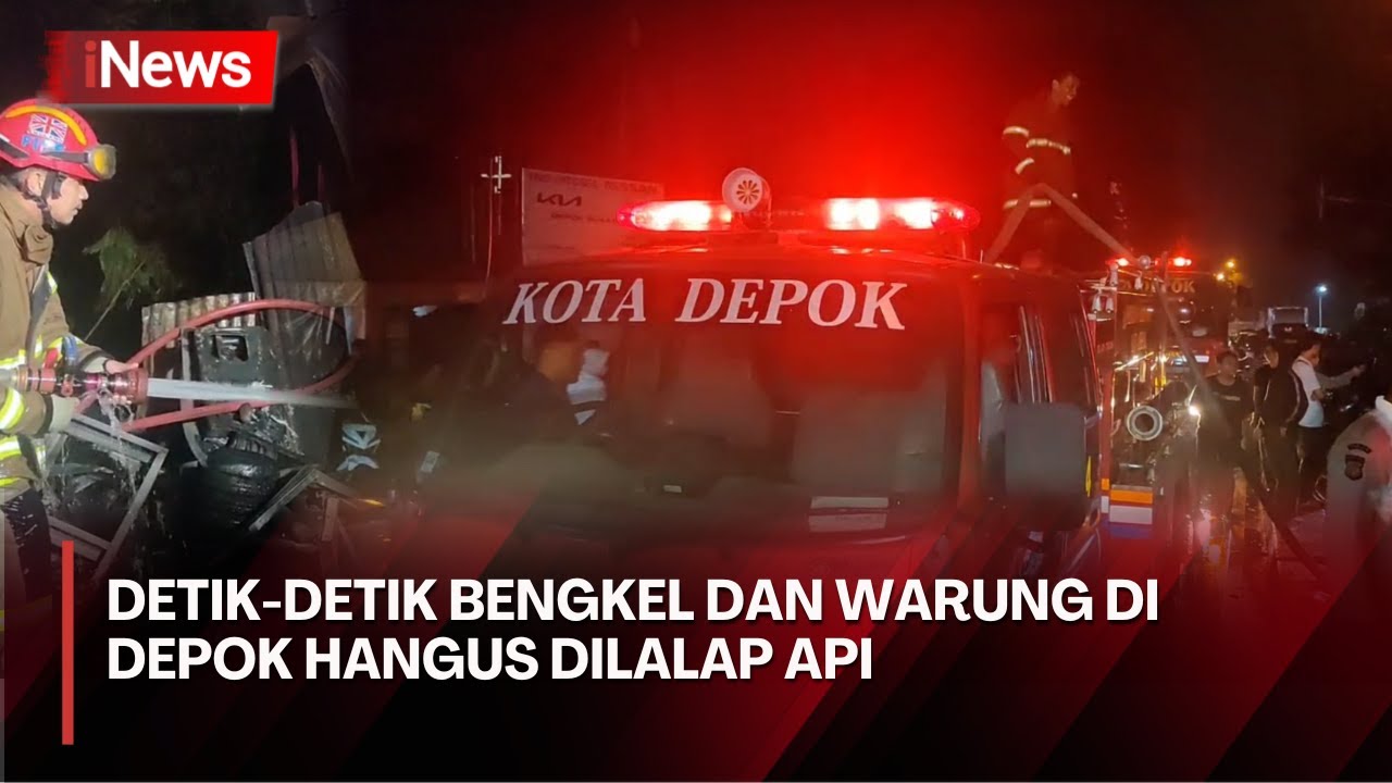 Tangis Pemilik Bengkel dan Warung Makan Ludes Terbakar di Depok