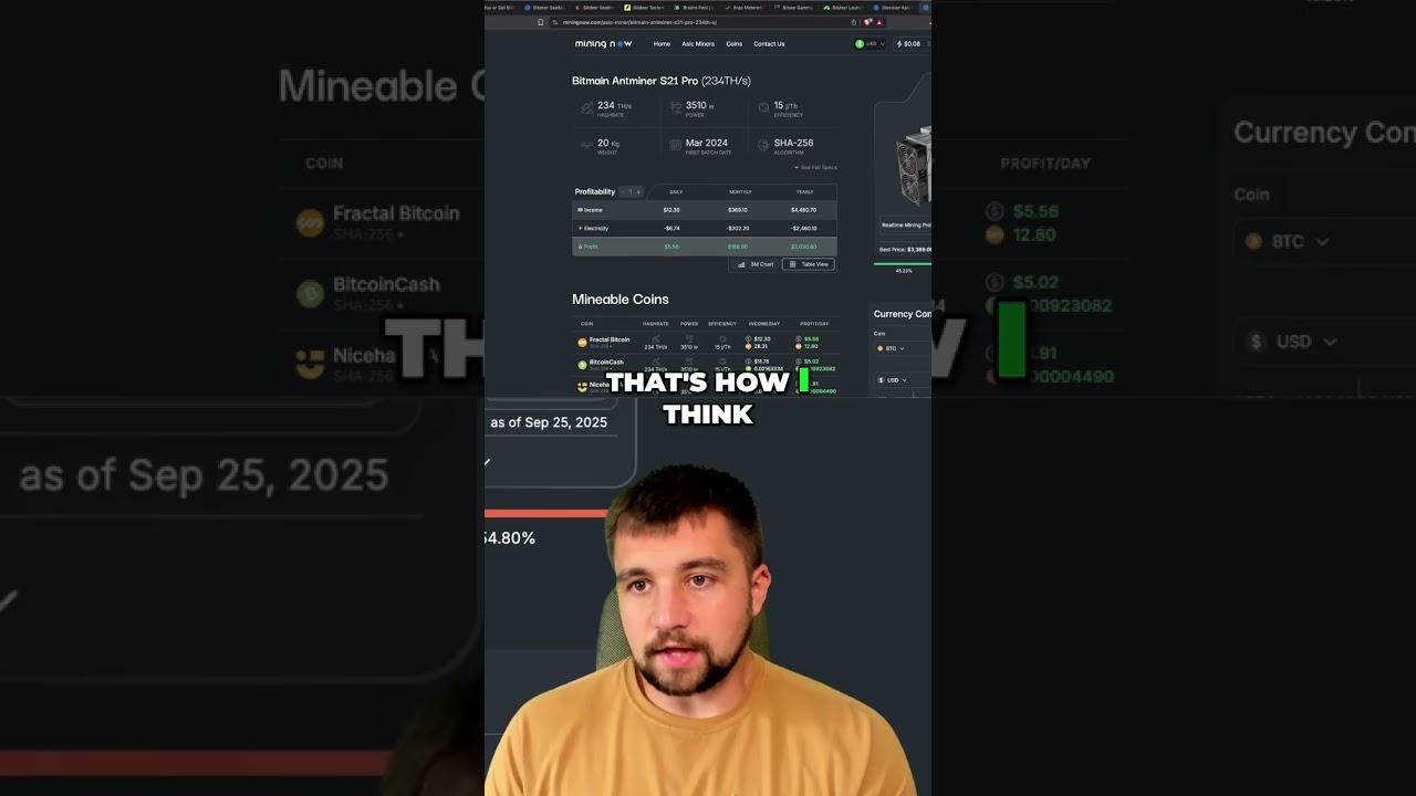 Bitcoin Mining: ROI is King! Best Bang for Your Buck? Watch Now! shorts