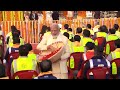 Ayodhya Ram Mandir | PM Modi Showers Flower Petals On Ram Temple Construction Crew  - 01:47 min - News - Video