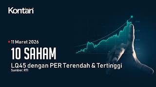 IHSG Melemah hari ini, 10 Saham LQ45 dengan PER Terendah & Tertinggi 11 Maret 2026.