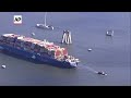 WATCH: Dali cargo ship leaves Baltimore, nearly 3 months after bridge collapse  - 01:13 min - News - Video
