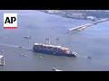 WATCH: Dali cargo ship leaves Baltimore, nearly 3 months after bridge collapse