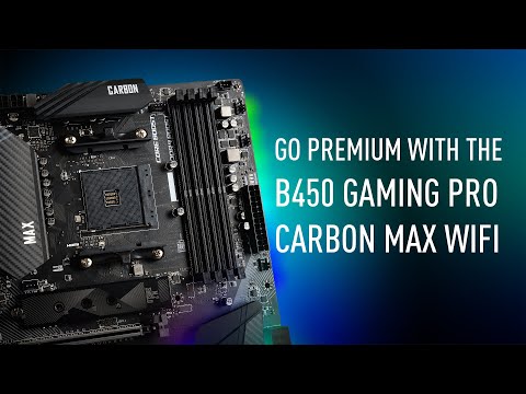 Go for premium with the B450 GAMING PRO CARBON MAX WIFI 