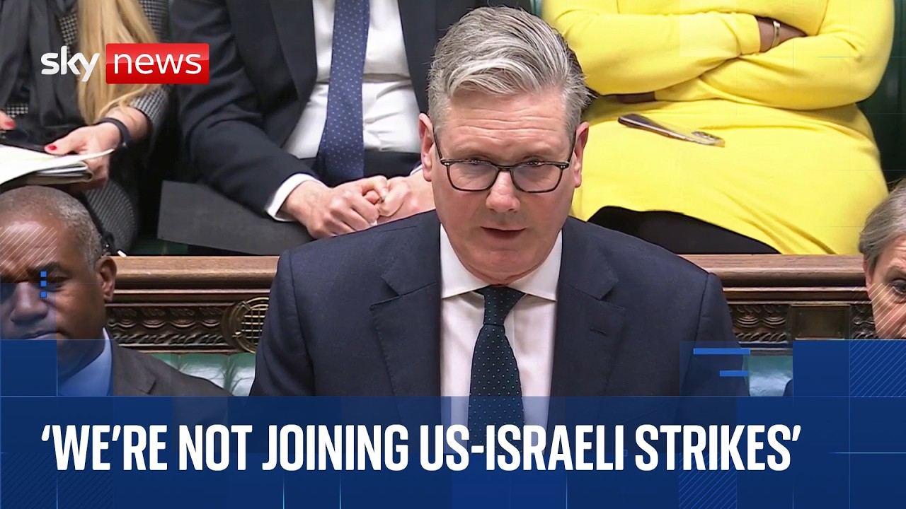 Starmer says UK Govt 'does not believe in regime change from the skies' in Commons statement on Iran