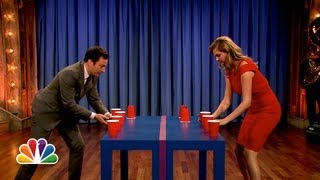 Kate Upton Is a Flip Cup Pro (Late Night with Jimmy Fallon)