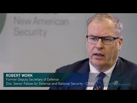Sec. Robert O. Work, General John R. Allen, and Christopher Burnham discuss the emerging role of AI in warfare and the necessity for the Department of Defense to work with private companies to maintain a world-leading position.