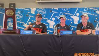 Oregon State Baseball Talks 14-10 Win Over Florida State To Reach College World Series