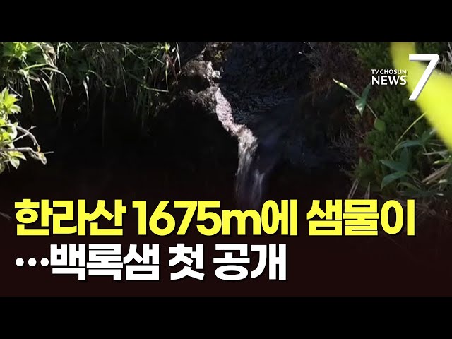 한라산이 내어 준 청정수…해발 1675m '백록샘' 최초 공개 [뉴스7]