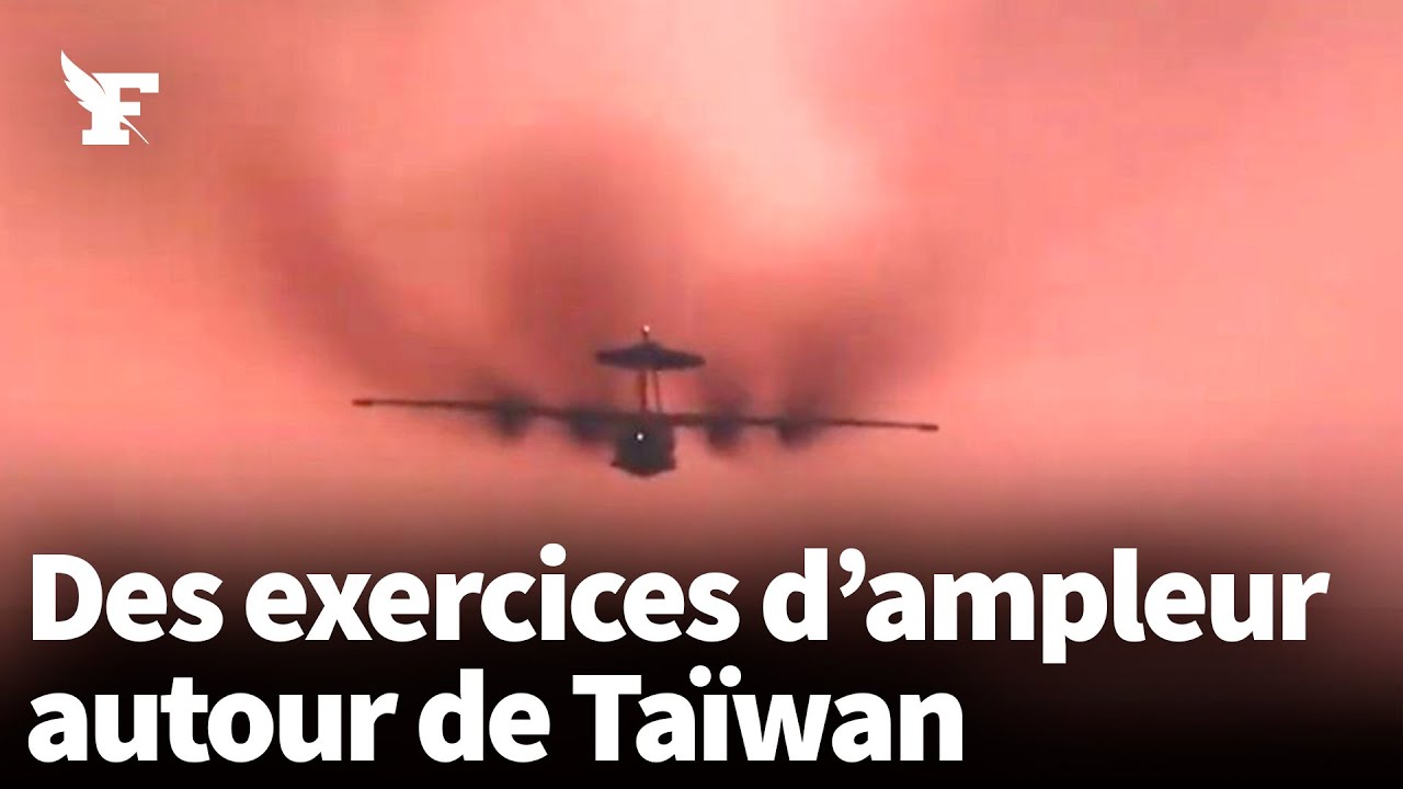 Les images des manœuvres militaires de la Chine autour de Taïwan