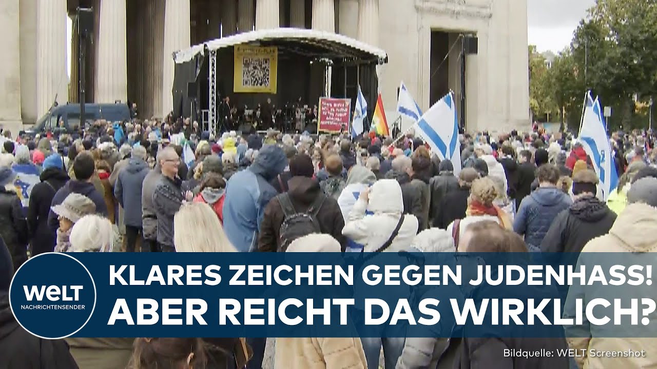 GEGEN DEN ANTISEMITISMUS: München demonstriert – 1.500 Menschen fordern klare Haltung in Europa!