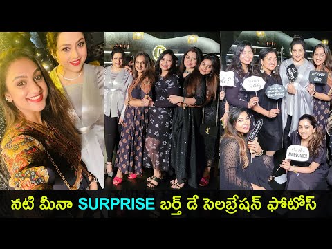 Actress Meena surprise 45th birthday celebration photos - Sneha, Pritha Hari Actress Meena surprise 45th birthday celebration photos - Sneha, Pritha Hari