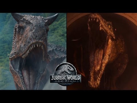 Carnotaurus vs Baryonyx Fight Sequence  Jurassic World 