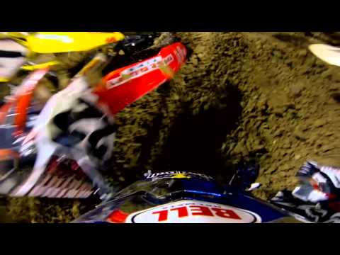GoPro HD: James Stewart Main Event Crash 2013 Monster Energy Supercross from Oakland 