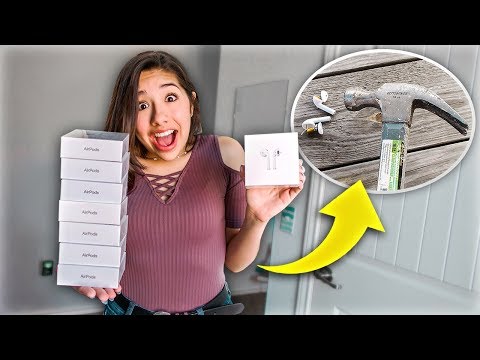 Smashing Sisters Airpods And Buying Her 100 New Ones!