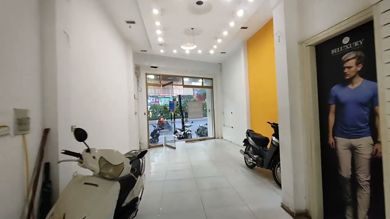 Cho thuê tầng 1 nhà mặt phố Quang Trung 100m2, 36tr (phù hợp cửa hàng văn phòng kinh doanh) video