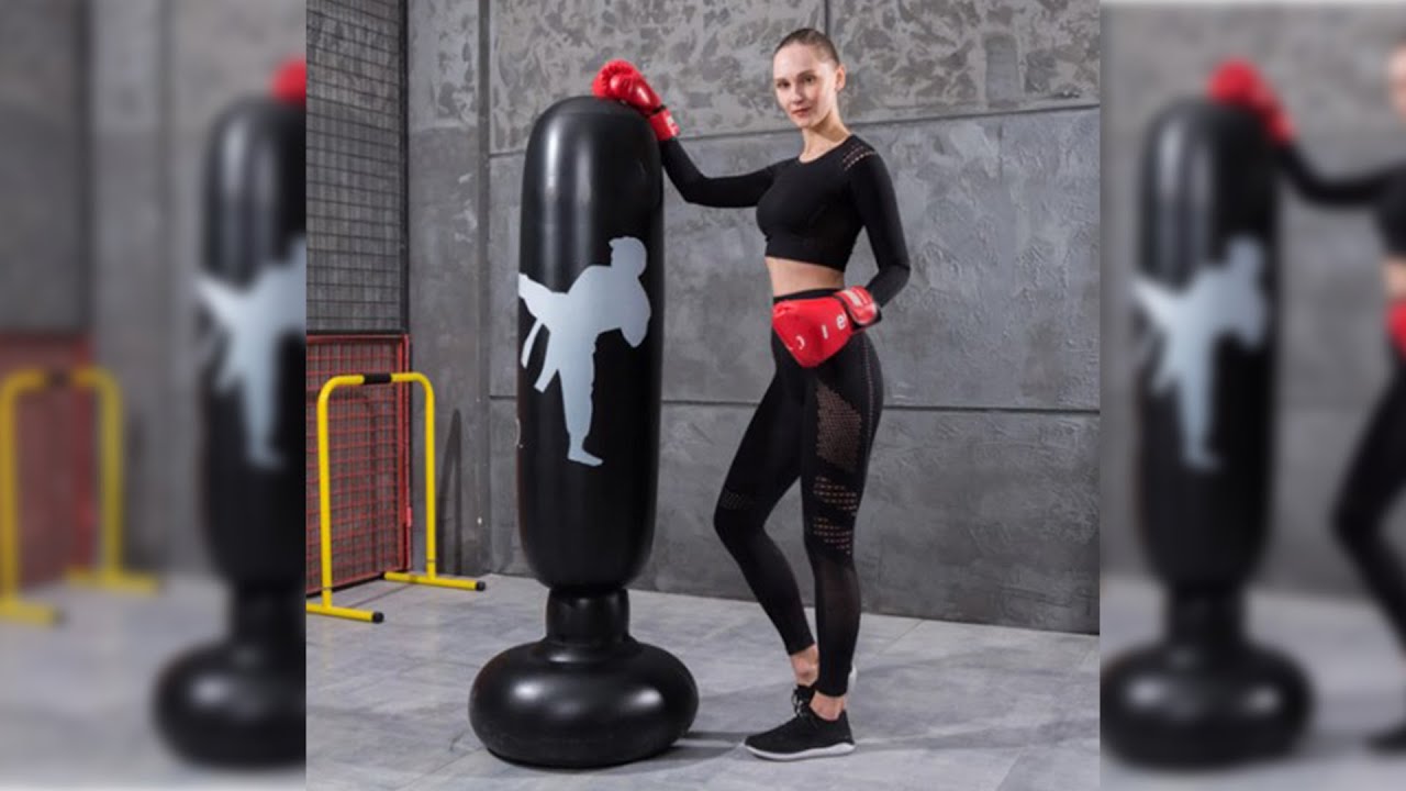 Pratinjau video produk TaffSPORT Samsak Tinju Berdiri Inflatable Punching Bag 1.6M - VK160