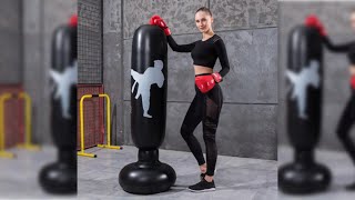 Pratinjau video produk TaffSPORT Samsak Tinju Pompa Inflatable Boxing Training Target 160CM - VK160