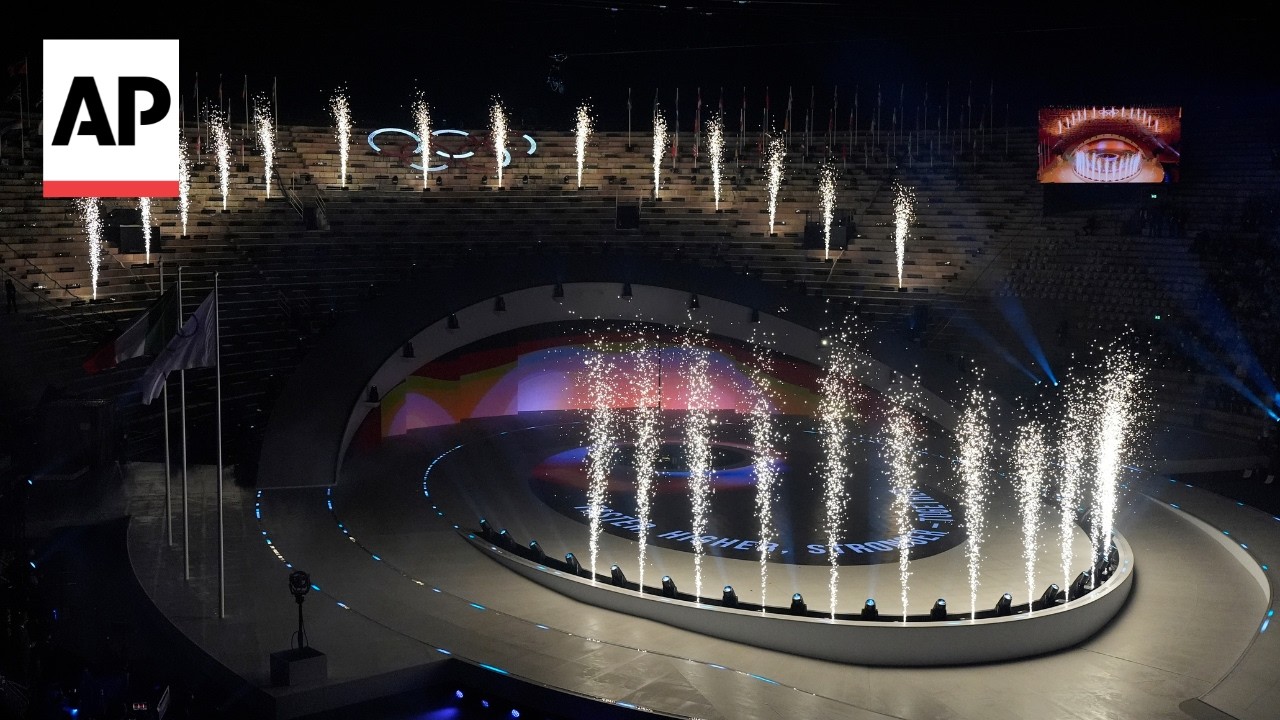 Light show closes the 2026 Winter Olympics in Verona