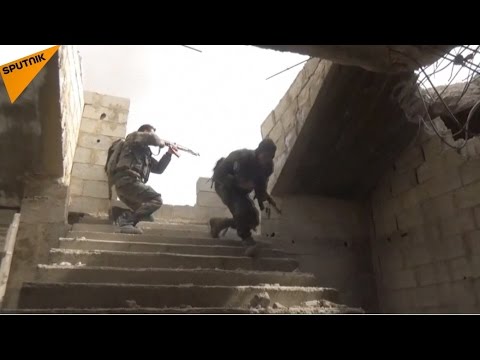 شاهد... الجيش السوري يسحق الإرهابيين بالغوطة ...