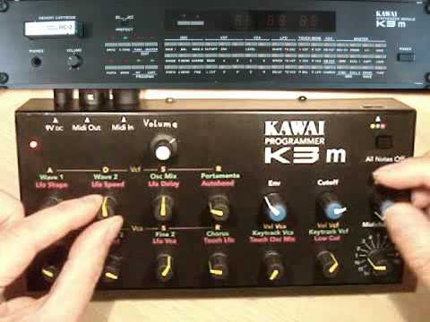 Kawai K3m synth realtime tweaking and 'Viscand 18' drumbox (DIY CR-78-clone)