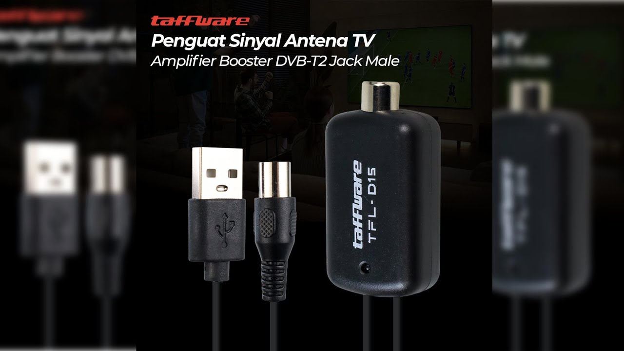 Pratinjau video produk Taffware Penguat Sinyal Antena TV Amplifier Signal Booster DVB-T2 - TFL-D15