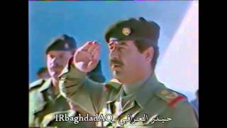 زيارة الرئيس الراحل صدام حسين الى نصب الشهيد العراقي في ذكرى يوم الشهيد