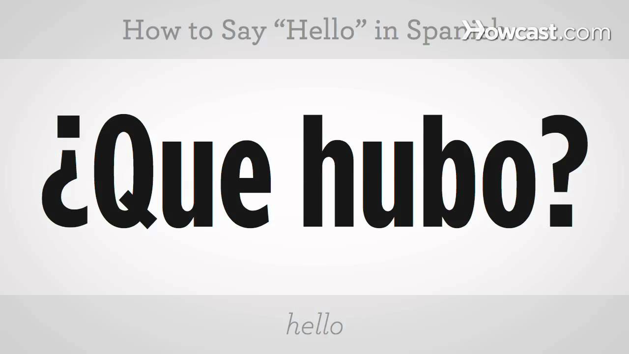 How To Say Hello Spanish Lessons YouTube