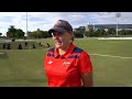 Samantha Betts speaks following her 5fer vs Western Australia