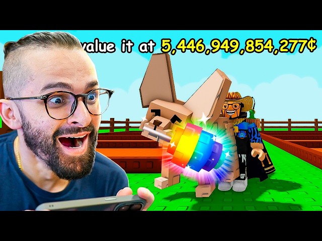 PEGUEI o NOVO PET MAIS RARO do GROW A GARDEN! 🐾💎 0,5% de chance!