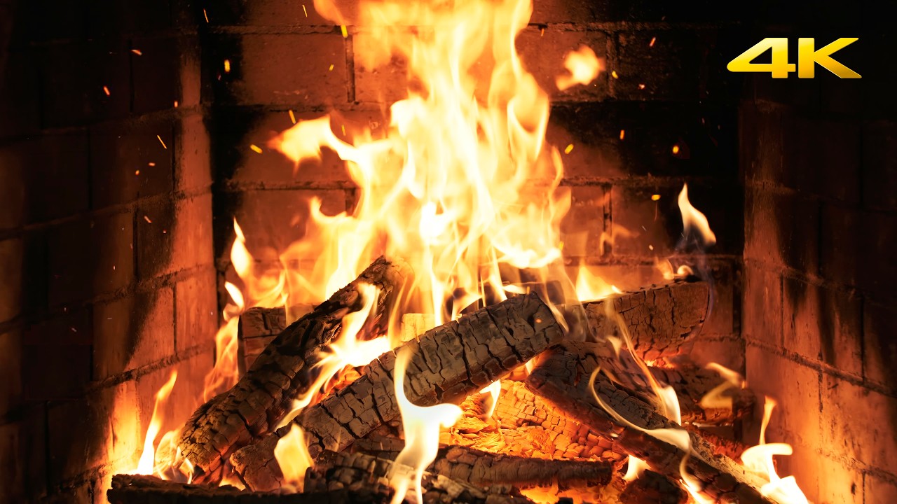 🔥 COZY NIGHTS by the FIREPLACE with CHRISTMAS ATMOSPHERE with CRACKLING FIRE for SOULFUL EVENINGS
