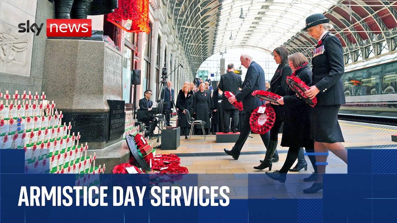 Watch live: Armistice Day services at Cenotaph and across country as UK falls silent to remember